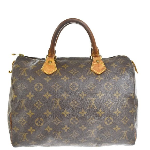 Authenticity Guaranteed LOUIS VUITTON Speedy 30 Travel Hand Bag Monogram Leather - Picture 12 of 16
